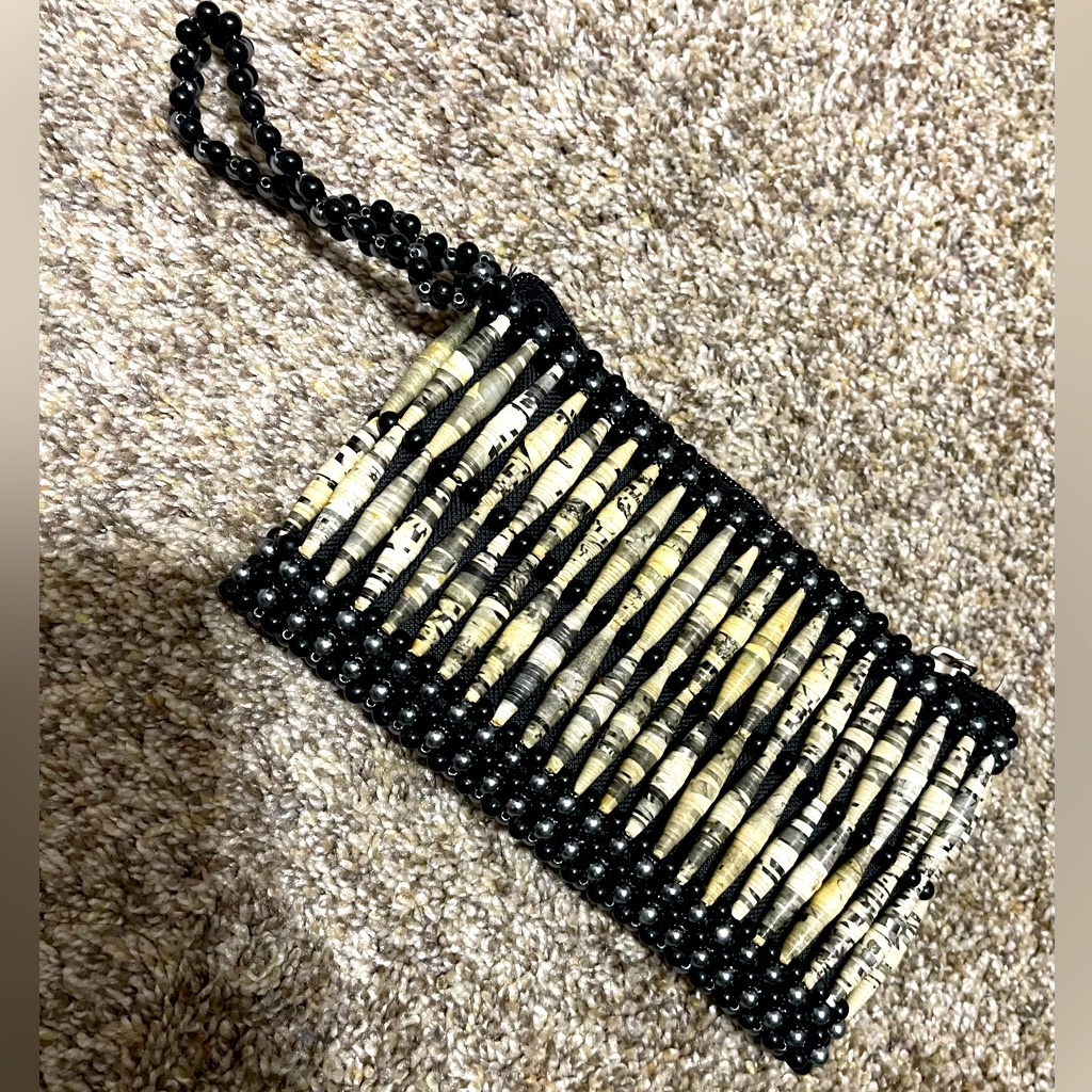 Hand Crafted Tile Paper Hand Purse